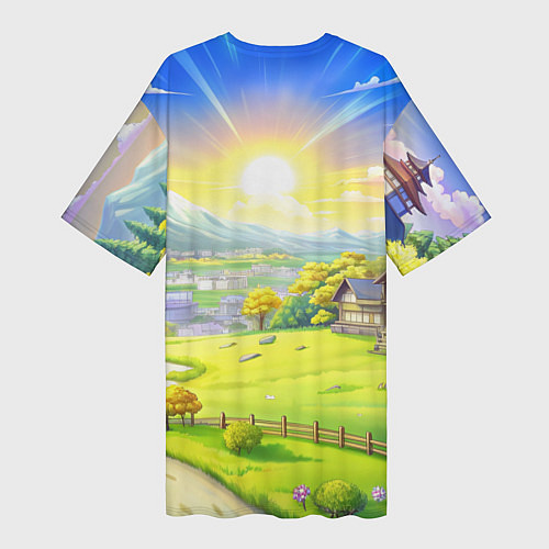 Женская длинная футболка League of legends Тимо / 3D-принт – фото 2