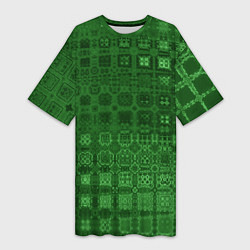 Футболка женская длинная Текстура изумрудное мерцание, цвет: 3D-принт