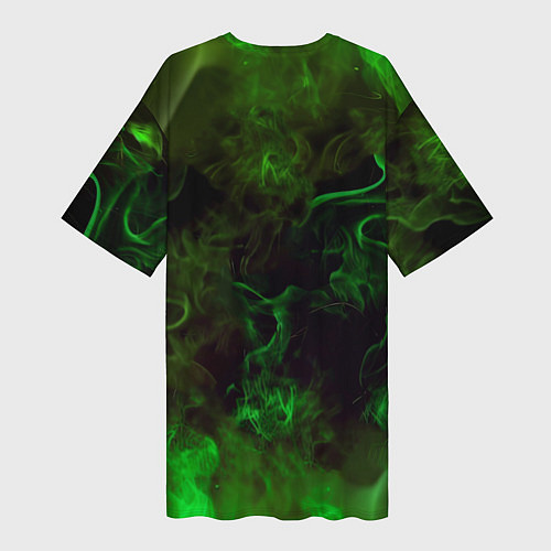 Женская длинная футболка Интер кислотный огонь / 3D-принт – фото 2