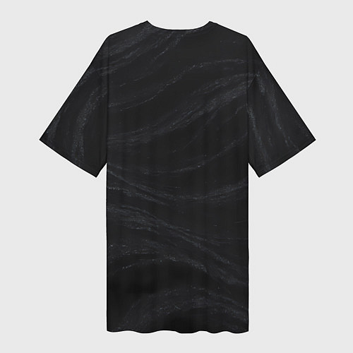 Женская длинная футболка Ауф волк воет на луну / 3D-принт – фото 2