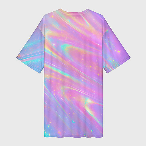 Женская длинная футболка Дьявол носит Пурада пародия с белой кошкой / 3D-принт – фото 2