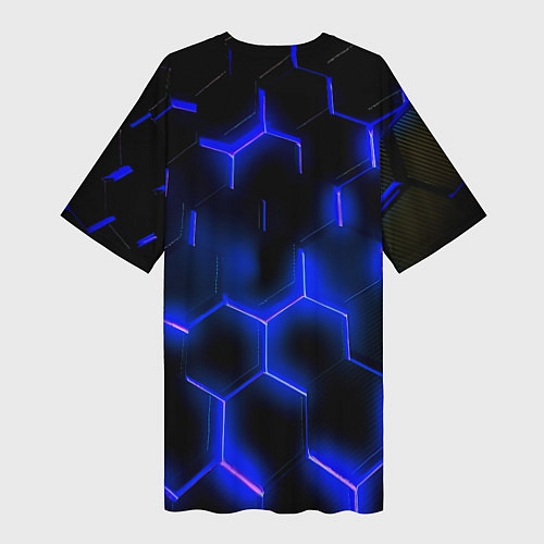 Женская длинная футболка FC Bayern Mnchen соты / 3D-принт – фото 2