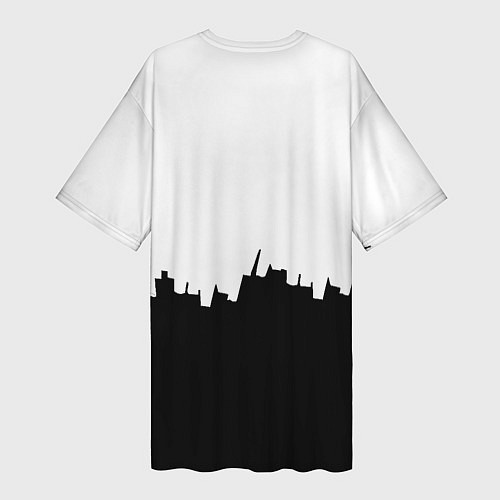 Женская длинная футболка Bayern Mnchen пиксели / 3D-принт – фото 2