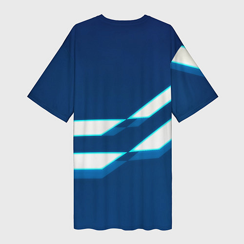 Женская длинная футболка Бавария Мюнхен геометрия / 3D-принт – фото 2