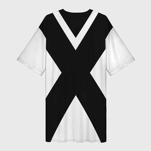 Женская длинная футболка Бавария Мюнхен полосы / 3D-принт – фото 2