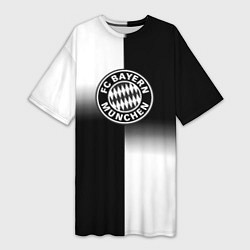 Футболка женская длинная Бавария Мюнхен геометрия градиент, цвет: 3D-принт