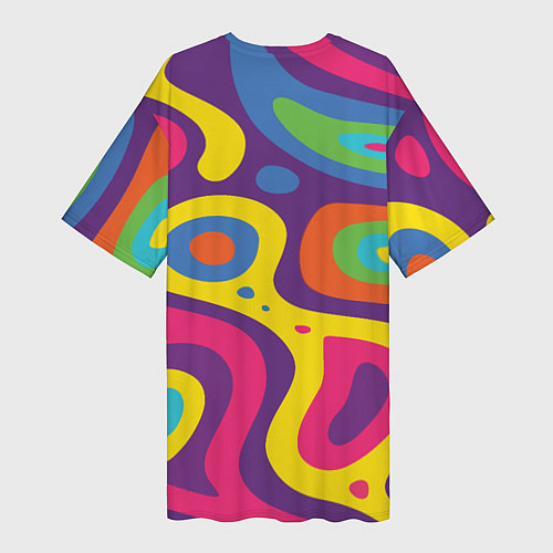 Женская длинная футболка Abstract tac / 3D-принт – фото 2