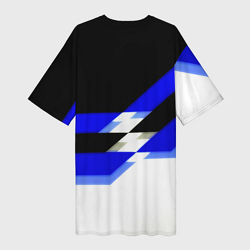 Женская длинная футболка Бавария Мюнхен полосы спорт / 3D-принт – фото 2