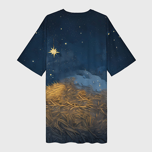 Женская длинная футболка Лошадка спит с жеребенком / 3D-принт – фото 2