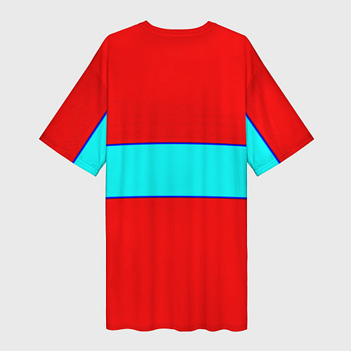 Женская длинная футболка Бавария Мюнхен полосы линии / 3D-принт – фото 2