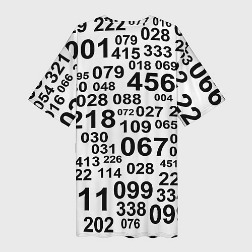 Женская длинная футболка Лестер сити цифры символы / 3D-принт – фото 2