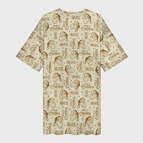 Женская длинная футболка Ретро Санта / 3D-принт – фото 2