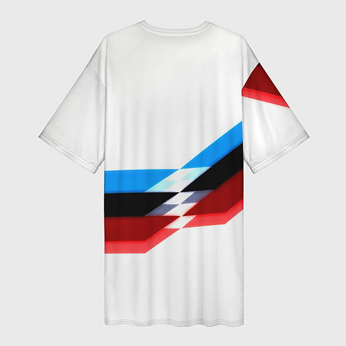 Женская длинная футболка Бавария Мюнхен геометрия спорт / 3D-принт – фото 2