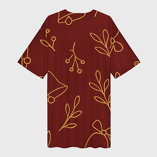 Женская длинная футболка С новым 2026 годом / 3D-принт – фото 2