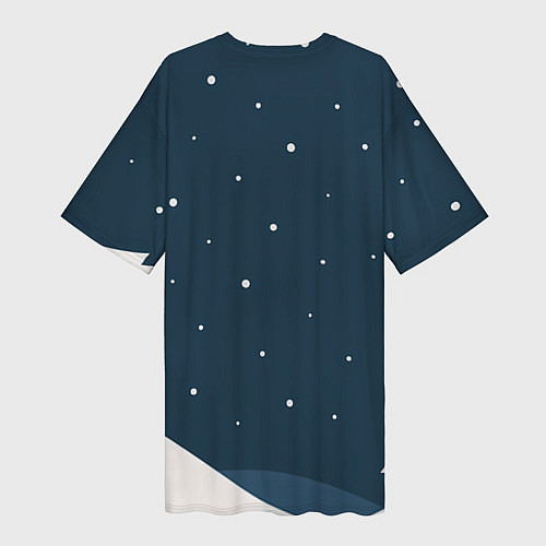 Женская длинная футболка С Новым 2026 снежная надпись / 3D-принт – фото 2