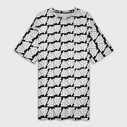 Женская длинная футболка Символы валькнут как защитная кольчуга