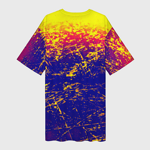 Женская длинная футболка Borussia краски / 3D-принт – фото 2
