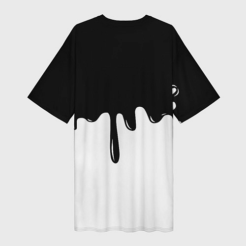 Женская длинная футболка Ливерпуль разводы красок / 3D-принт – фото 2