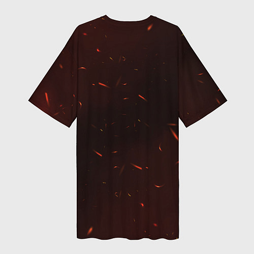 Женская длинная футболка Праздничная лошадь / 3D-принт – фото 2