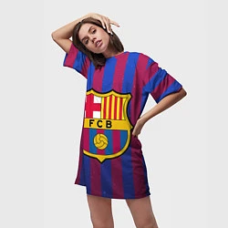 Футболка женская длинная Barcelona, цвет: 3D-принт — фото 2