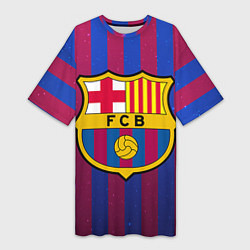 Женская длинная футболка Barcelona