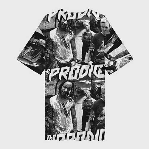Женская длинная футболка The Prodigy / 3D-принт – фото 2
