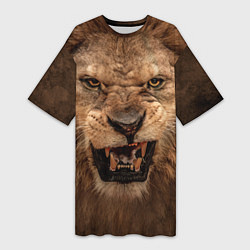 Женская длинная футболка Взгляд льва