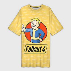 Футболка женская длинная Fallout 4: Pip-Boy, цвет: 3D-принт