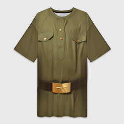 Женская длинная футболка Униформа солдата