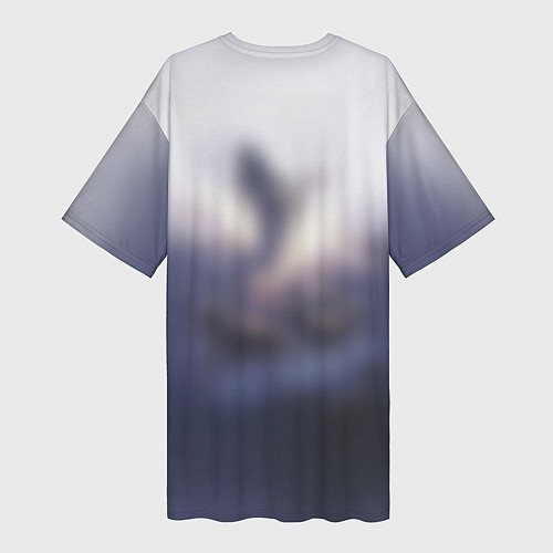 Женская длинная футболка Небесные лошади / 3D-принт – фото 2