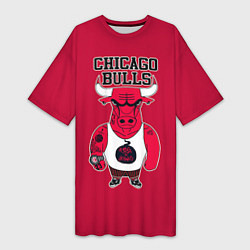 Женская длинная футболка Chicago bulls