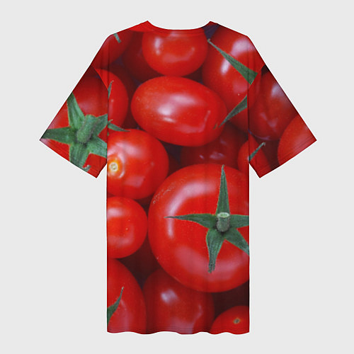 Женская длинная футболка Томатная / 3D-принт – фото 2