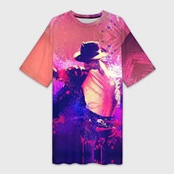 Женская длинная футболка Michael Jackson: Moon