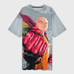 Женская длинная футболка One Punch Man Fist