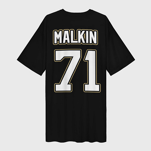 Женская длинная футболка Pittsburgh Penguins: Malkin / 3D-принт – фото 2