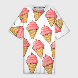 Женская длинная футболка Мороженки