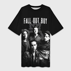 Женская длинная футболка Fall out boy band
