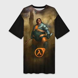 Женская длинная футболка HL3: Gabe Newell