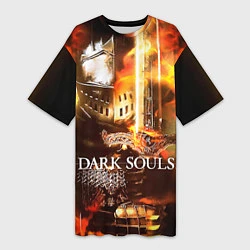 Женская длинная футболка Dark Souls War