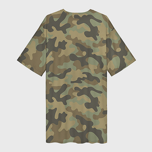 Женская длинная футболка Армия России: ярость медведя / 3D-принт – фото 2