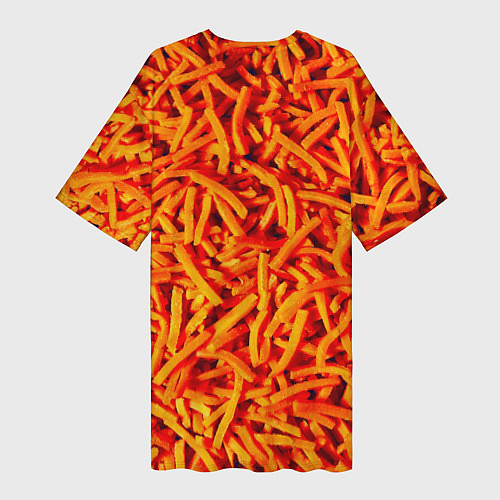 Женская длинная футболка Морковь / 3D-принт – фото 2