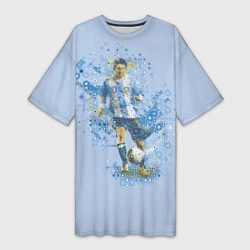 Женская длинная футболка Messi: Argentine Football