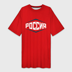 Женская длинная футболка Россия