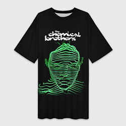 Женская длинная футболка Chemical Brothers: Acid lines