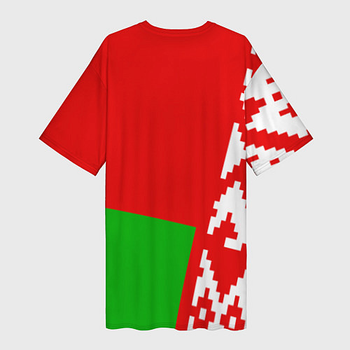 Женская длинная футболка Патриот Беларуси / 3D-принт – фото 2