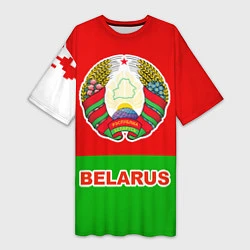 Футболка женская длинная Belarus Patriot, цвет: 3D-принт