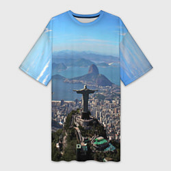 Женская длинная футболка Рио-де-Жанейро
