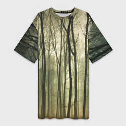 Женская длинная футболка Чарующий лес