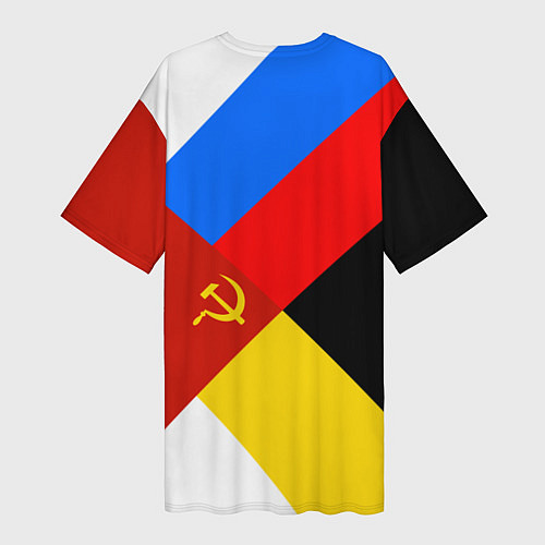 Женская длинная футболка Вечная Россия / 3D-принт – фото 2