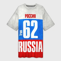 Женская длинная футболка Russia: from 62
